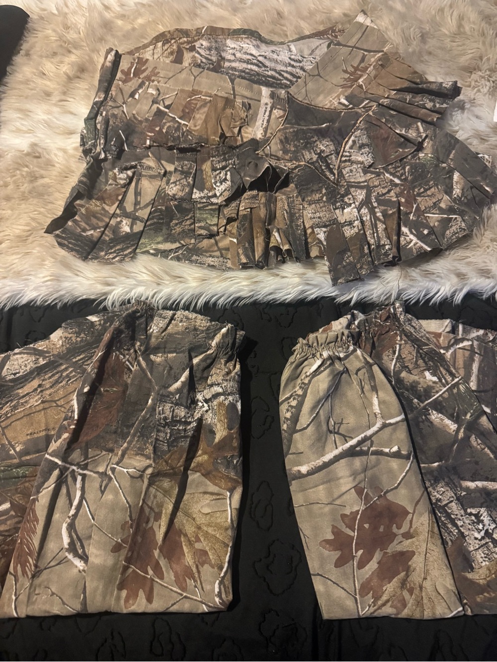 Camo Skirt with matching leg “warmers”/cuffs